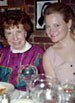 Margaret Baxtresser and Amy Porter celebrating after a Juilliard class concert.