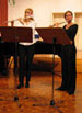 Valerie, Anna, Anne-Catherine, and Anna—performing at conclusion of Hammelberg, Germany masterclass