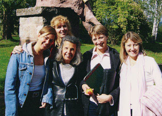  With my former students and colleagues, after a collaborative masterclass in Germany:  Anne-Catherine Heinzmann, Anna Garzuly, Valerie Debaele, and Anna Dina Schick